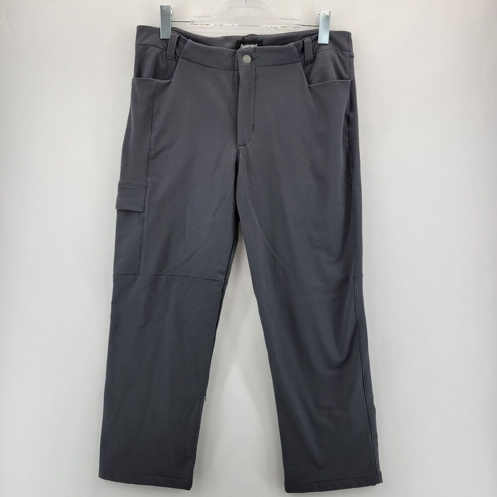 Betabrand Womens Pants 10‎ Petite Travel Cargo Pants Charcoal Gray Crop Nylon